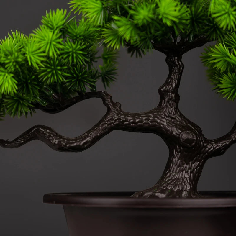 Artificial Pine Plants Bonsai Fake Tree Ornaments Plastic Plants Landscape Simulation Tree for Home Room Desktop Decoration
