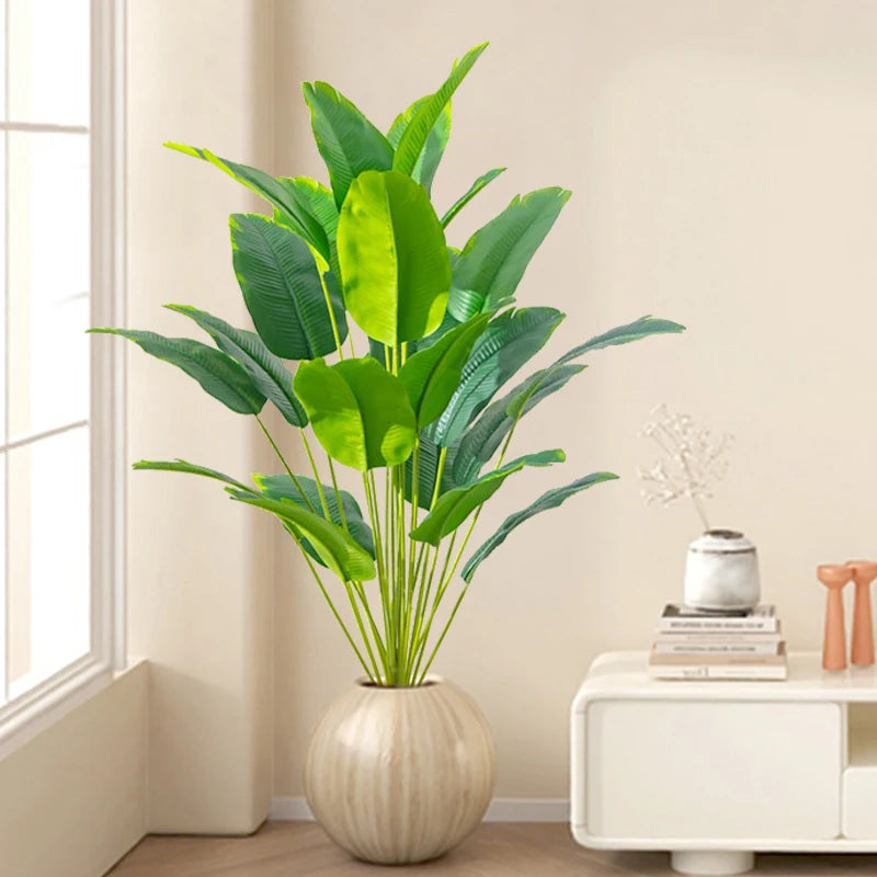 Artificial Tropical Flora, Large Tropical Palm Tree, Artificial Banana Plant Leaves