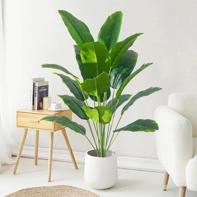 Artificial Tropical Flora, Large Tropical Palm Tree, Artificial Banana Plant Leaves